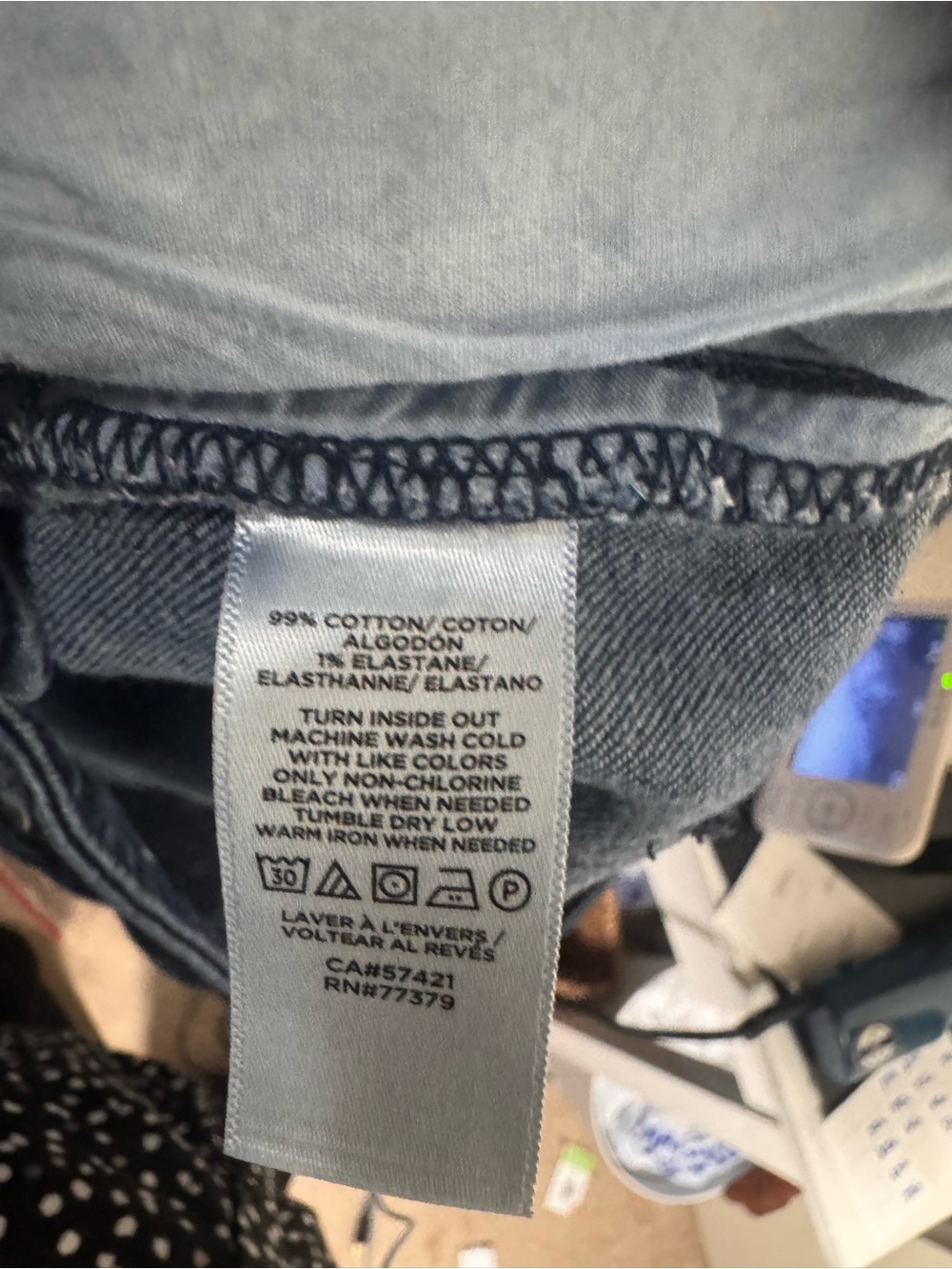 Ann Taylor Factory tapered Jeans Blue Dark Wash Denim 5-Pocket Women's 8 - Picture 4 of 4